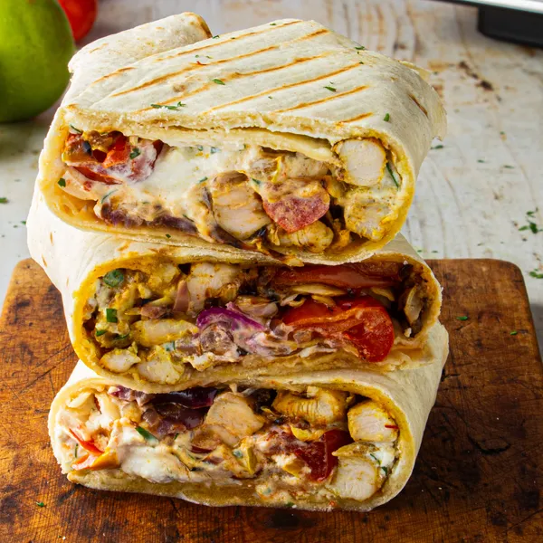 Wrap con pollo e verdure
