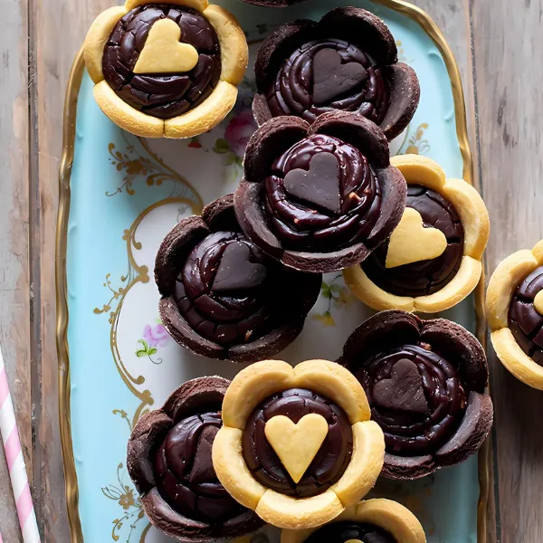 Tartellette al cioccolato vegan