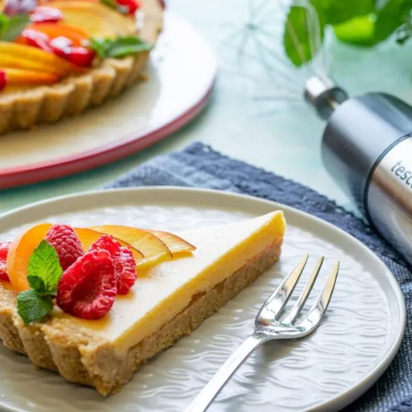 Crostata di pesche e albicocche senza cottura