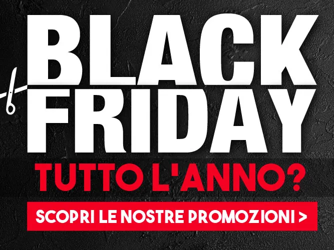 immagine con la scritta 'black friday tutto l'anno'