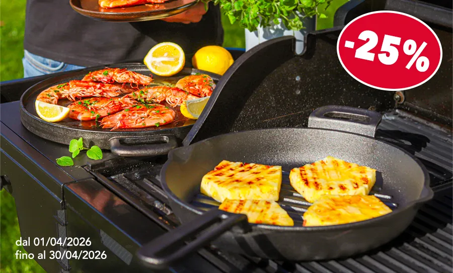 BISTECCHIERE E WOK IN GHISA SCONTATE