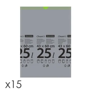 SACCHI PER RIFIUTI CON CHIUSURA A CORDONCINO, 25 L