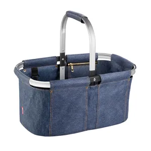 CESTINO SHOPPING PIEGHEVOLE EFFETTO DENIM